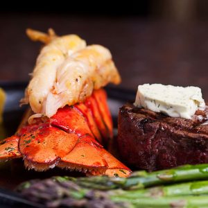Romantic Surf n Turf Dinner for 2- Oysters, Lobster Tails & Black Angus Rib Eye
